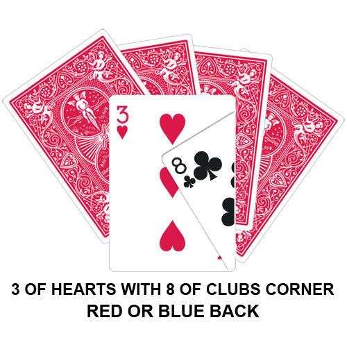 3 Of Hearts With 8 Of Clubs Corner