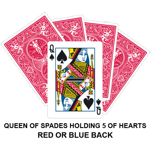 Queen Of Spades Holding Five Of Hearts