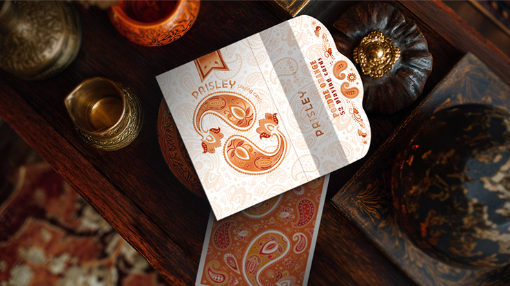 Paisley Ton sur Ton Poudre Orange Foil Designer's Choice