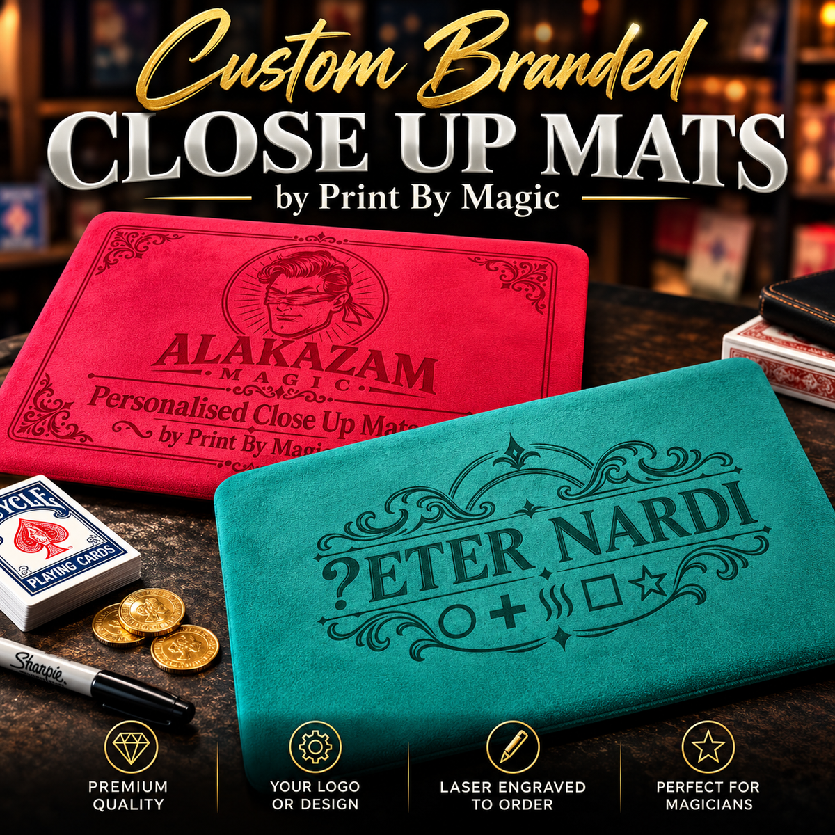 Personalised Close Up Mats by Print By Magic