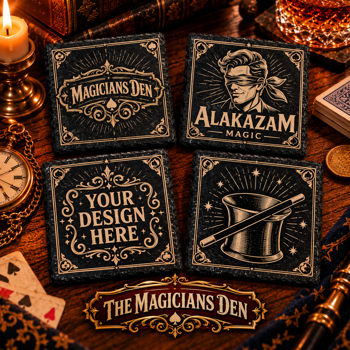 Personalised Coasters by The Magicians Den