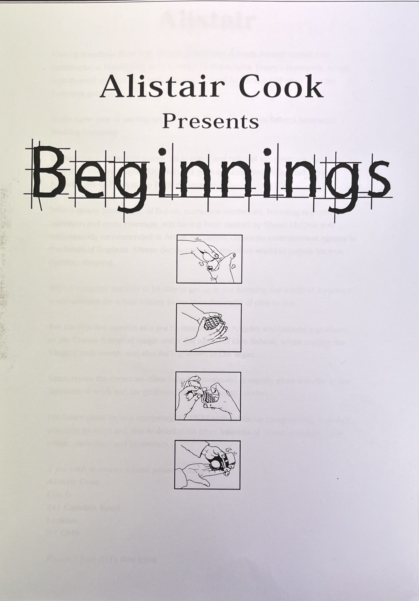 Alistair Cook Presents Beginnings