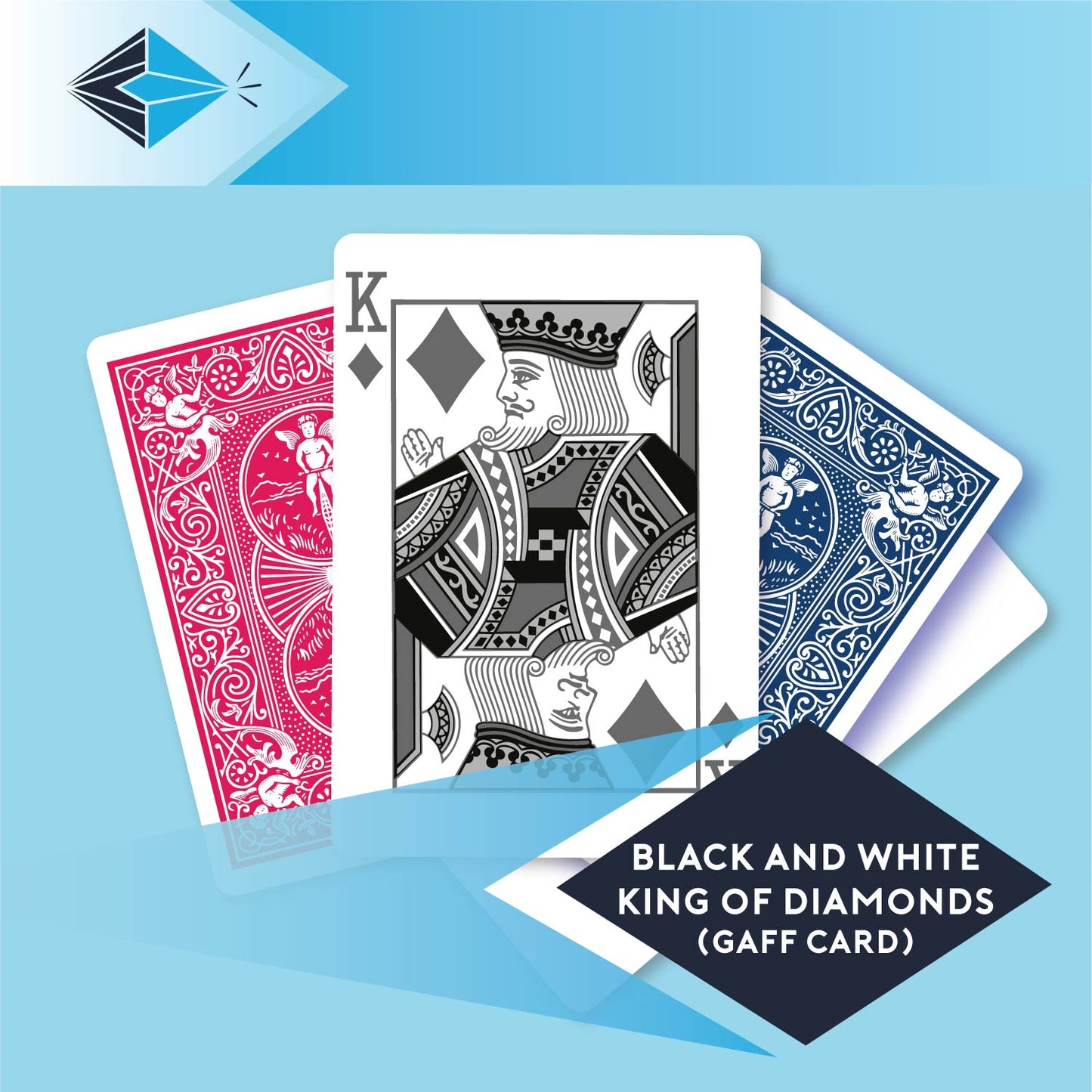 Black And White King Of Diamonds – Single Gaff Card