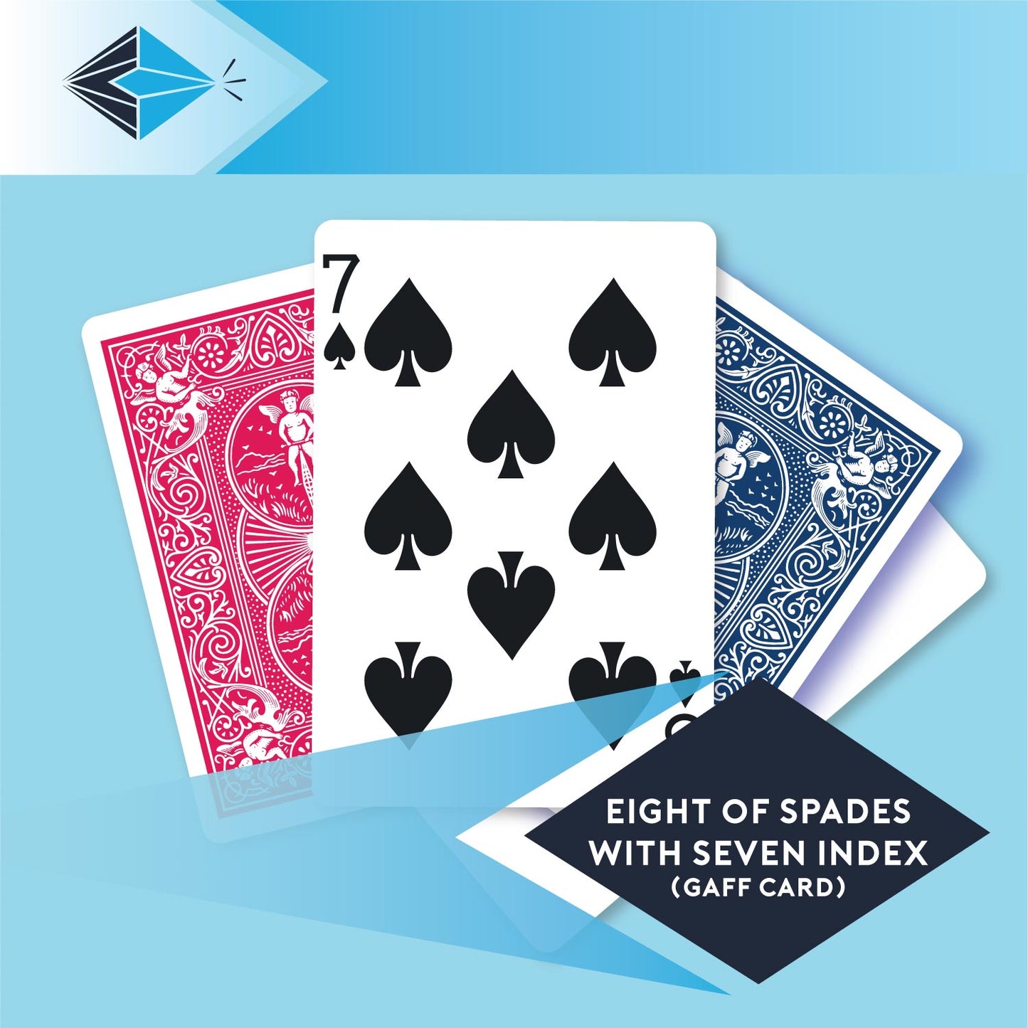 Eight Of Spades With Seven Index - Single Gaff Card