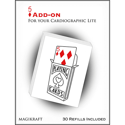 Cardiographic Lite RED CARD 5 of Diamonds Add-On by Martin Lewis - Trick