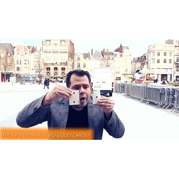 SPLIT-CARD (Red) by Mickael Chatelain - Trick