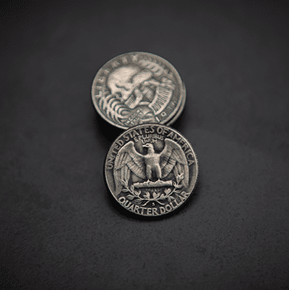 WASHINGTON SKULL HEAD COIN by Men Zi Magic