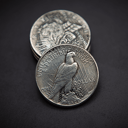 PEACE SKULL HEAD COIN by Men Zi Magic