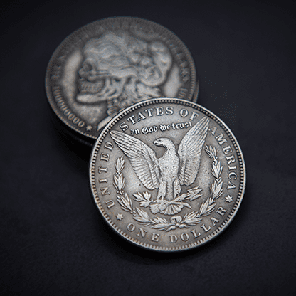MORGAN SKULL HEAD COIN by Men Zi Magic