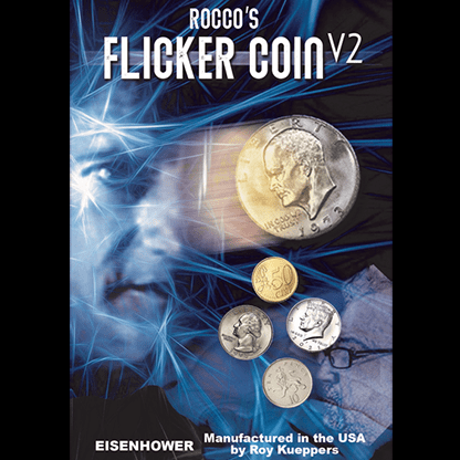 FLICKER COIN V2 (Eisenhower) by Rocco - Trick