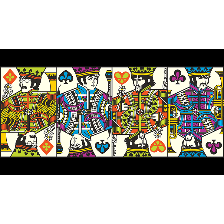The Beatles (Orange) Playing Cards by theory11