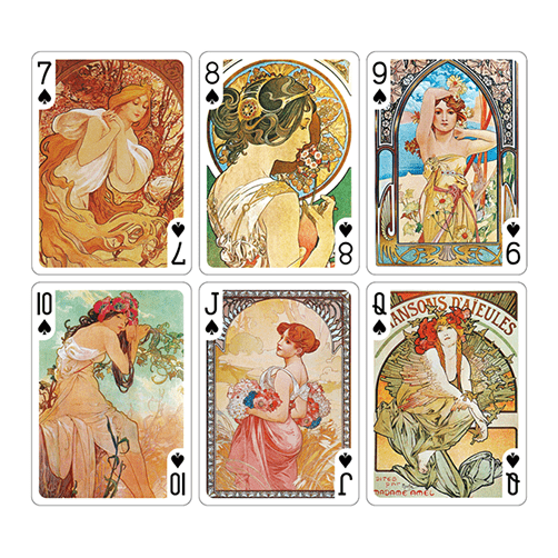 Mucha Princess Hyacinth Silver Edition Playing Cards by TCC