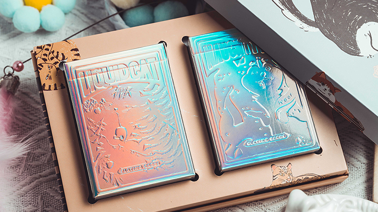 Holographic Naughty Dog and Liquid Cat Set Playing Cards by 808