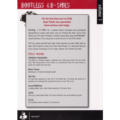 Bootlegs And B-Sides - Volume 1 by Sean Fields - DVD