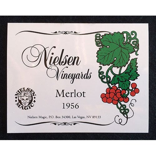 Vanishing Bottle Labels for Nielsen Vineyards by Nielsen Magic