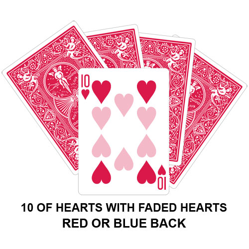 10 Of Hearts With Faded Hearts
