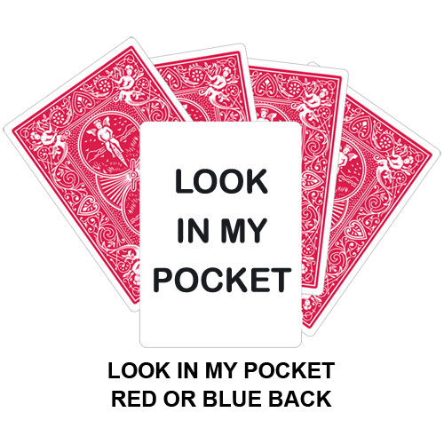 Look In My Pocket Custom Printed Card