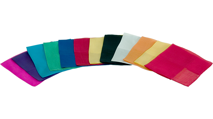 Silks 12 inch 12 Pack (Assorted) Magic by Gosh - Trick