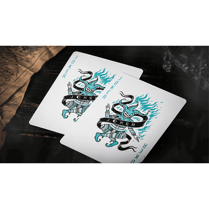 666 V4 (Cyan) Playing Cards by Riffle Shuffle