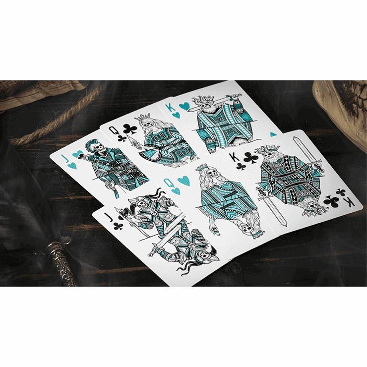 666 V4 (Cyan) Playing Cards by Riffle Shuffle