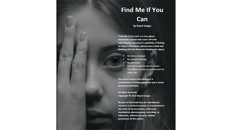 Find Me If You Can by Boyet Vargas ebook DOWNLOAD