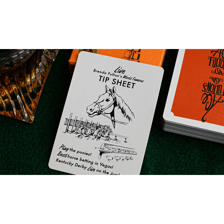 ACE FULTON'S 10 YEAR ANNIVERSARY SUNSET ORANGE PLAYING CARDS