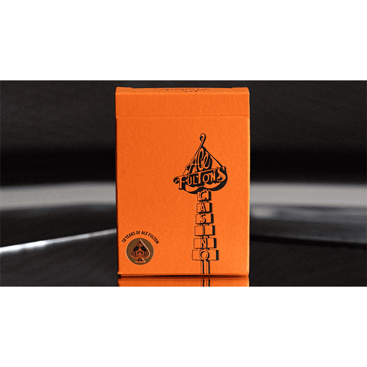 ACE FULTON'S 10 YEAR ANNIVERSARY SUNSET ORANGE PLAYING CARDS