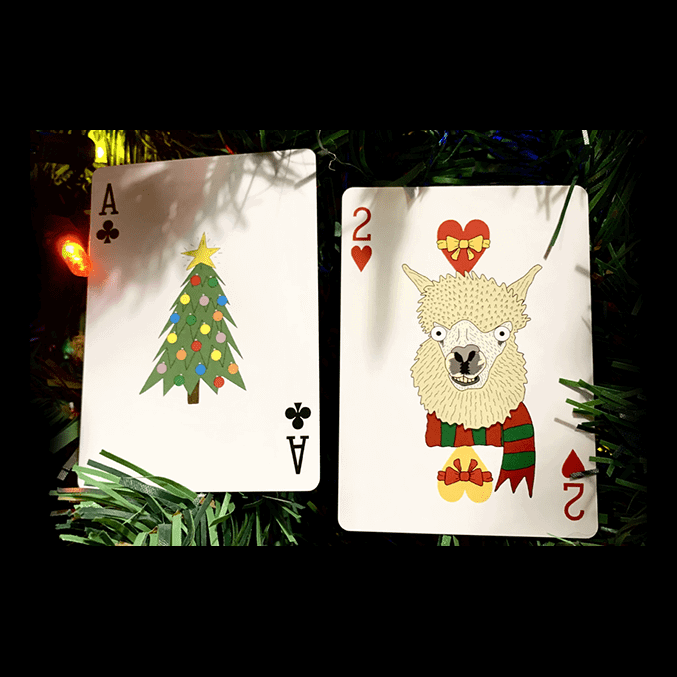 Alpaca Christmas Playing Cards