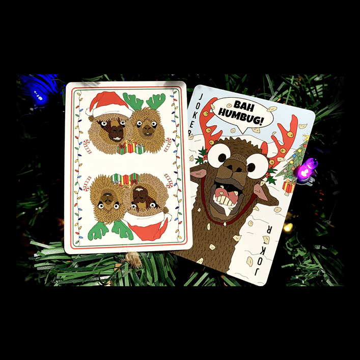 Alpaca Christmas Playing Cards