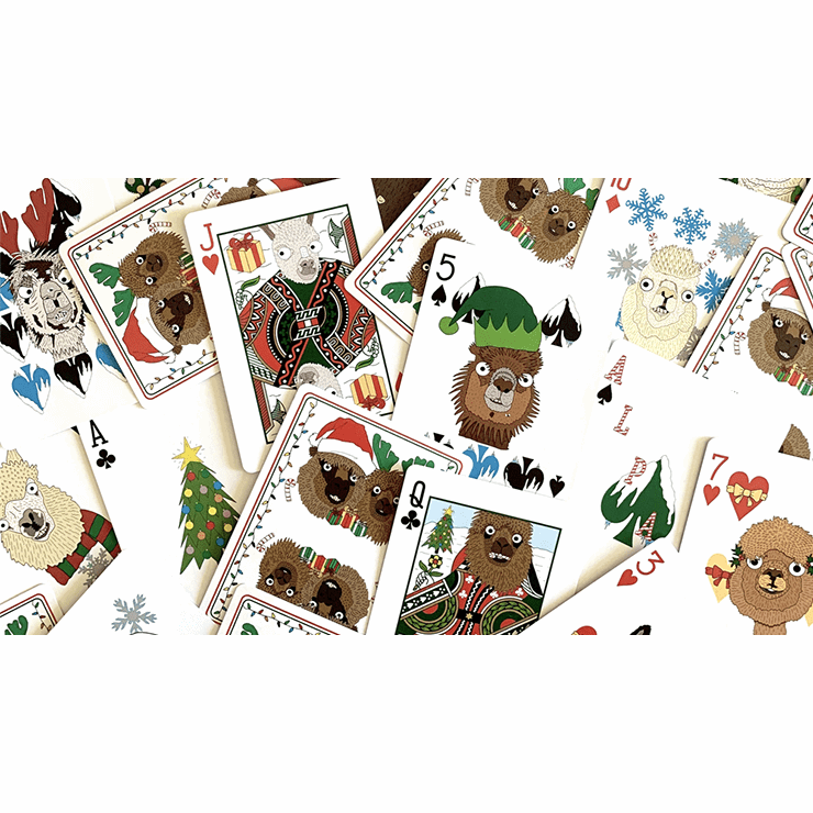 Alpaca Christmas Playing Cards