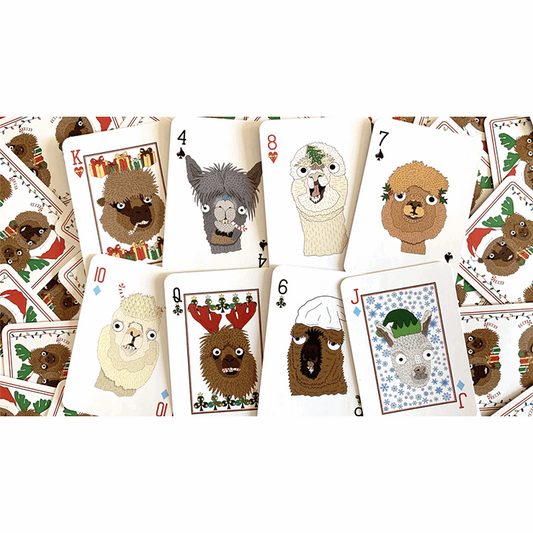 Alpaca Christmas Kids Playing Cards