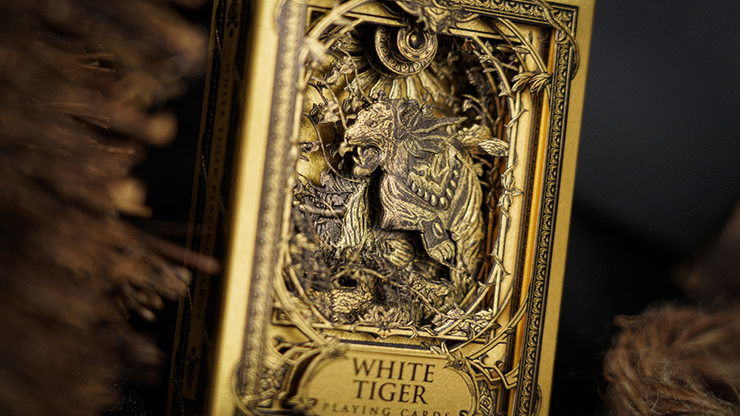 White Tiger Black Gold Box Set by Ark Playing Cards