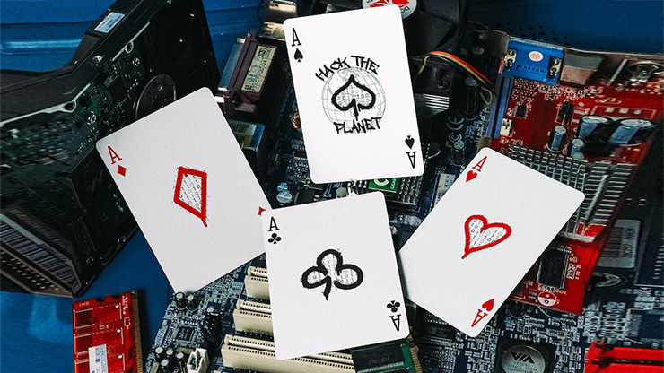 Hack The Planet (Black Hat) Playing Cards