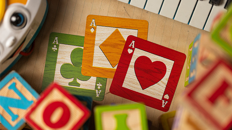 Alphabet Blocks (Green) Playing Cards by Kings Wild Project