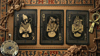 Egypt Mythology Black Edition (Pharaoh, Dark Gray) Playing Cards