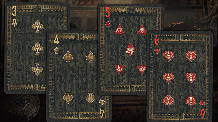 Egypt Mythology Black Edition (Pharaoh, Dark Gray) Playing Cards