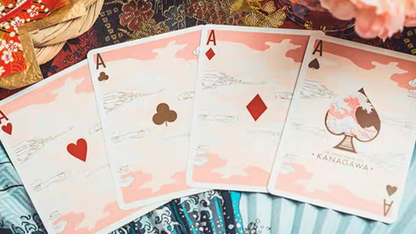 The Great Wave off Kanagawa V3 (Autumn Maple / Peachy Pink) Playing Cards