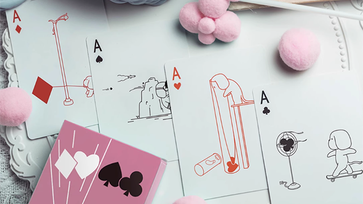 Diary of Kitten and Puppy - Puppy Pink Edition Playing Cards