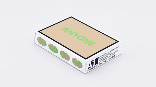 Beige/Green Cap Logo ANYONE Playing Cards
