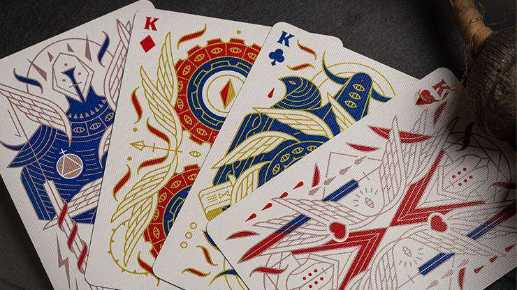 Celestial Valor Playing Cards by Giovanni Meroni(greenish yellow)