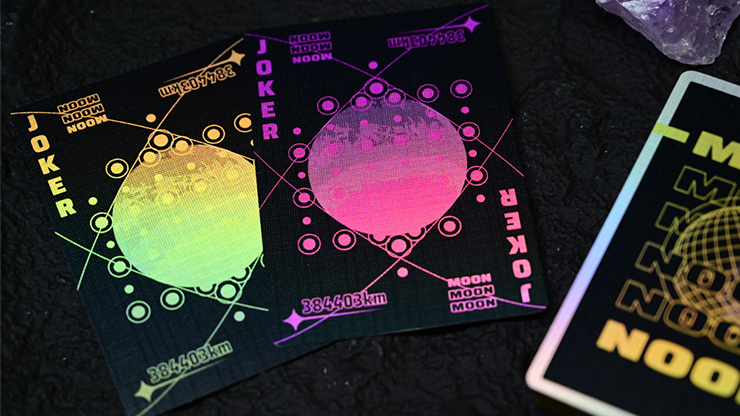 black holographic playing cards Moon (Black Holo) Playing Cards