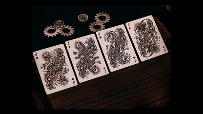 Black Metallic Foil Mortalis Machina Edition Playing Cards