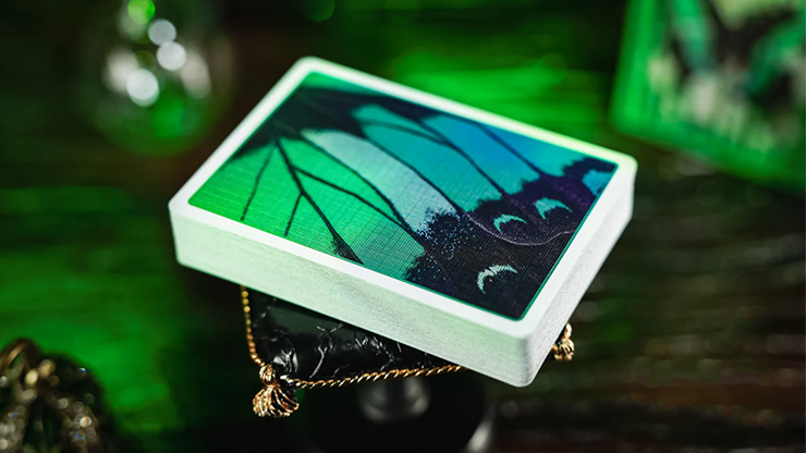 Emerald Green Morpho Playing Cards by TCC Fashion