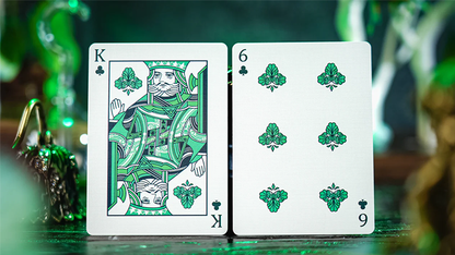 Emerald Green Morpho Playing Cards by TCC Fashion