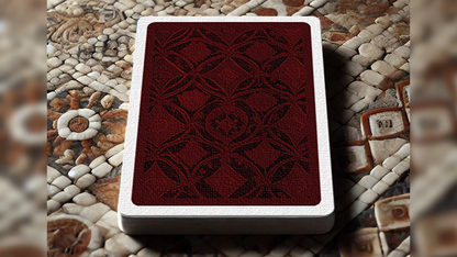 The Spirit of Cubism (Dark Red) Playing Cards