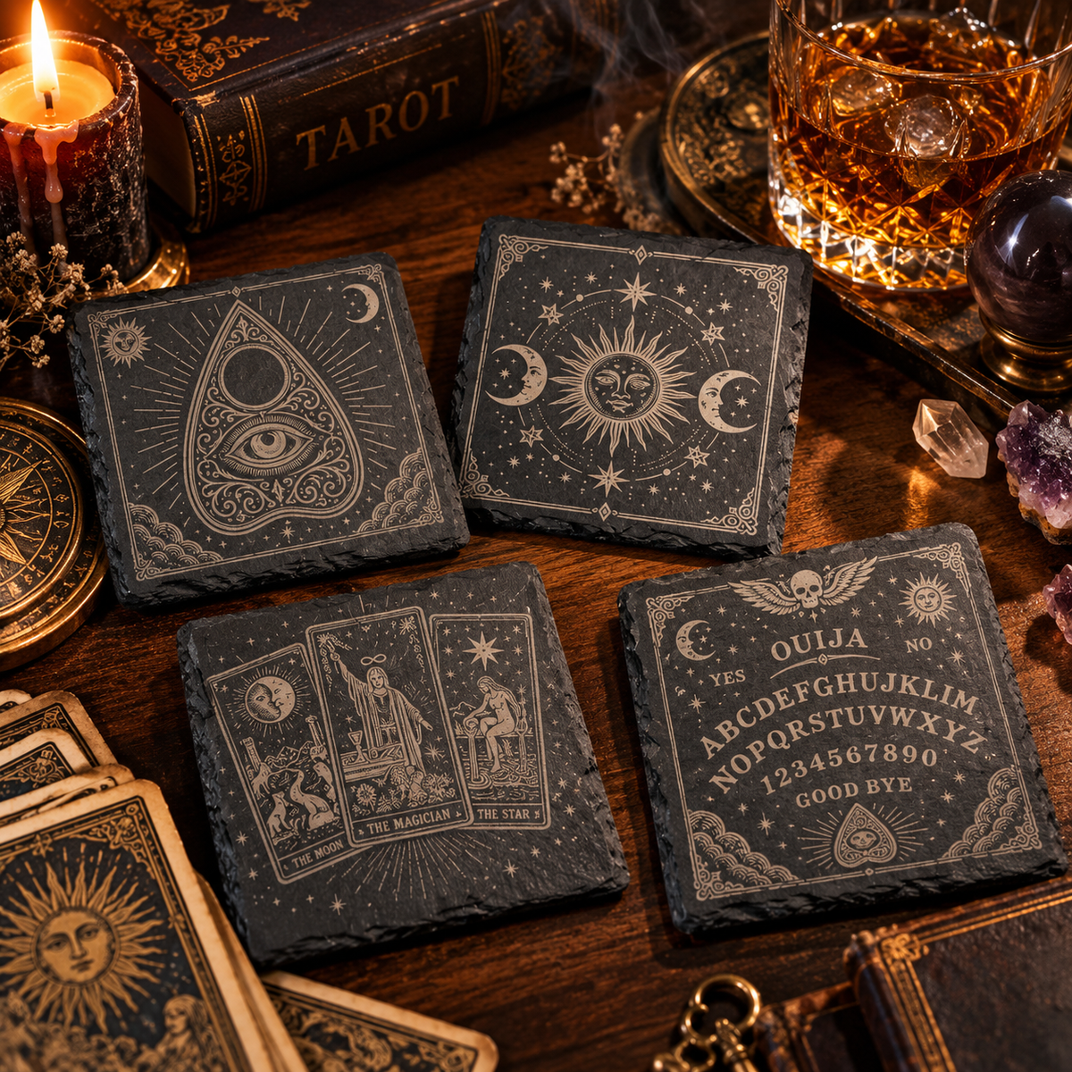Mystic Coaster Set by The Magicians Den