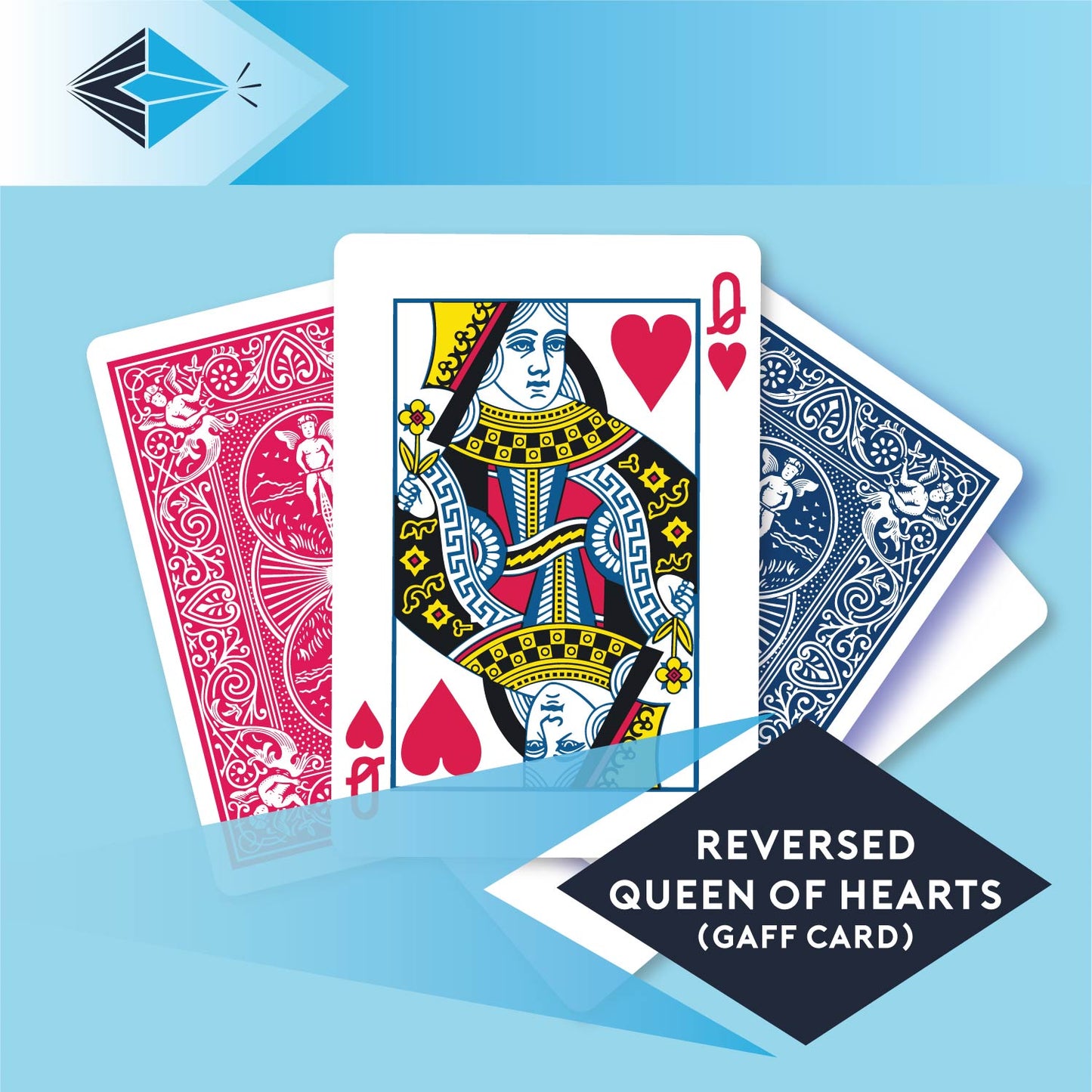 Reversed Queen Of Hearts – Single Gaff Card