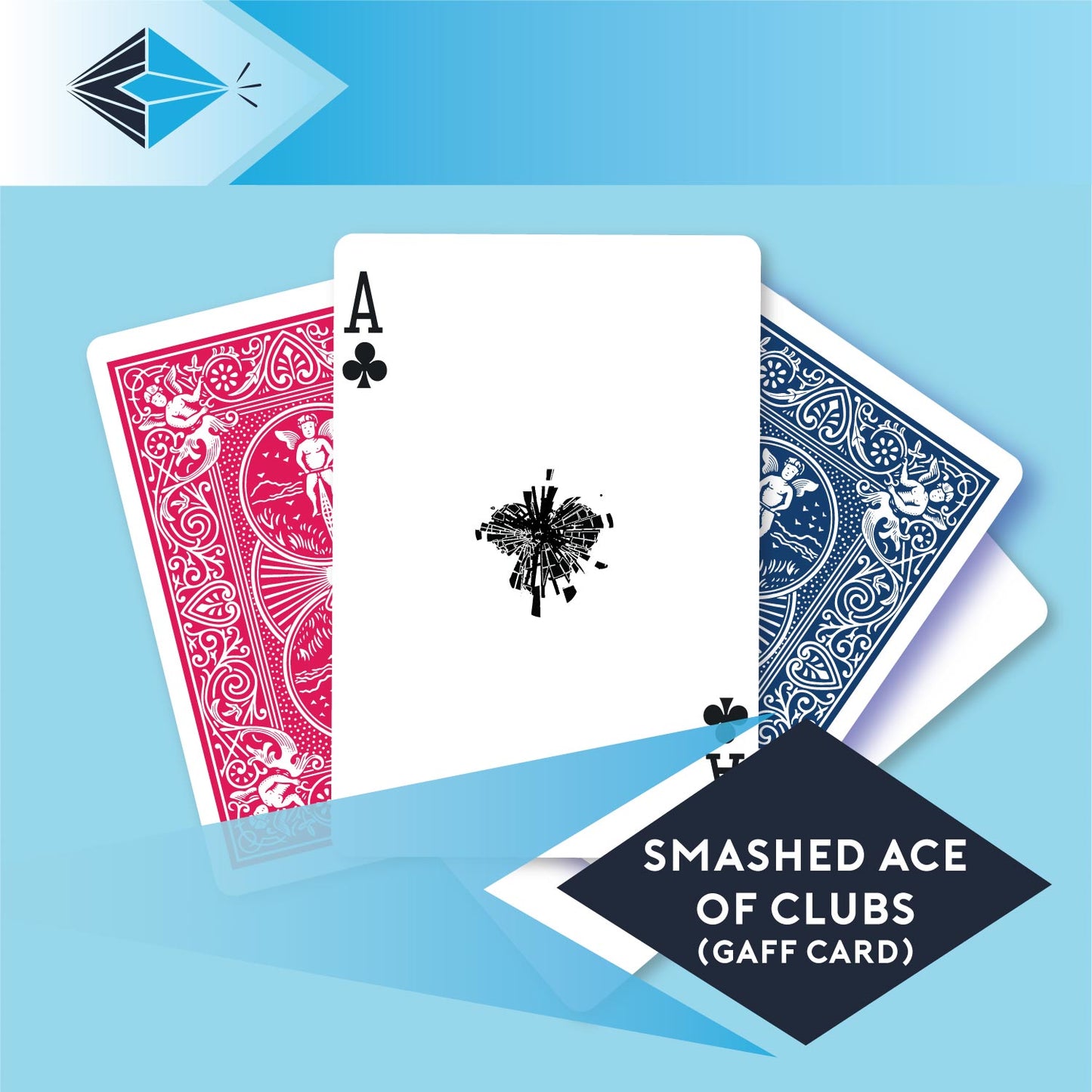 Smashed Ace Of Clubs – Single Gaff Card