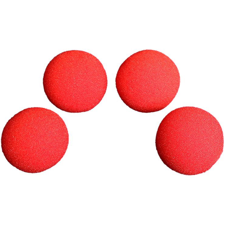 1.5 inch Super Soft Sponge Balls (Red) Pack of 4 from Magic by Gosh