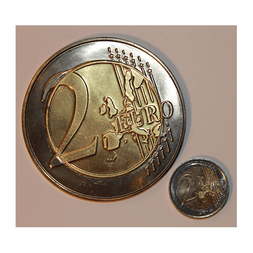 Jumbo 2 Euro Economy coin - Trick